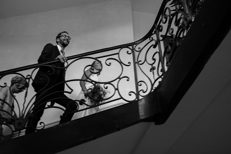 photographe mariage escalier vendée